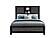 Lisbon Grey/Black Bookcase Queen Bed by Global Furniture