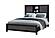 Lisbon Grey/Black Bookcase Queen Bed by Global Furniture