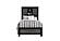 Lisbon Grey/Black Bookcase Twin Bed by Global Furniture