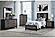 Lisbon Grey/Black Bookcase Twin Bed Group by Global Furniture