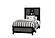 Lisbon Grey/Black Bookcase Twin Bed Group by Global Furniture
