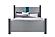 Logan Silver King Bed w/LED & Speakers by Global Furniture