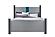 Logan Silver King Bed Group w/LED & Speakers by Global Furniture