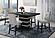 Monaco Black Rectangular Bar Table & 4 Bar Stools by Global Furniture