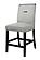 Monaco Grey/Black Bar Stool by Global Furniture