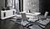 Monaco White Dining Table + 8 Monaco Dining Chair by Global Furniture