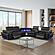 Nova Sectional w/1 Console - Fridge - Black by Galaxy Furniture