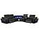 Nova Sectional w/1 Console - Fridge - Black by Galaxy Furniture