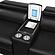 Nova Sectional w/2 Consoles - Reading Light & Fridge - Black by Galaxy Furniture