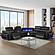Nova Sectional w/1 Console - Reading Light - Black by Galaxy Furniture