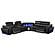 Nova Sectional w/1 Console - Reading Light - Black by Galaxy Furniture