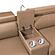 Nova Sectional w/2 Consoles - Reading Light & Fridge - Caramel by Galaxy Furniture