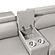 Nova Sectional w/2 Consoles - Reading Light & Fridge - Gray by Galaxy Furniture