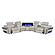 Nova Sectional w/2 Consoles - Reading Light & Fridge - Gray by Galaxy Furniture