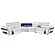Nova Sectional w/1 Console - Fridge - White by Galaxy Furniture