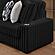 Puffy L-Shaped Sectional Sofa - Black by Galaxy Furniture