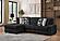 Puffy L-Shaped Sectional Sofa - Black by Galaxy Furniture
