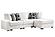 Puffy L-Shaped Sectional Sofa - Cream by Galaxy Furniture