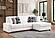 Puffy L-Shaped Sectional Sofa - Cream by Galaxy Furniture