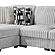 Puffy L-Shaped Sectional Sofa - Gray by Galaxy Furniture