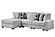 Puffy L-Shaped Sectional Sofa - Gray by Galaxy Furniture