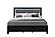 Reid Black Queen Bed Dresser Mirror Nightstand by Global Furniture