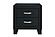 Reid Black Queen Bed Dresser Mirror Nightstand by Global Furniture