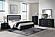 Reid Black Queen Bed Dresser Mirror Nightstand by Global Furniture