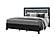 Reid Black Queen Bed Dresser Mirror Nightstand by Global Furniture