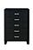 Reid Black Queen Bed Group w/LED by Global Furniture