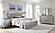 Riley Silver King Bed, 2 Dressers, Mirror & 2 Nightstands by Global Furniture