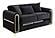 Ruby Velvet Upholstery Loveseat - Black by Galaxy Furniture
