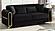 Ruby Velvet Upholstery Sofa - Black by Galaxy Furniture