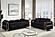 Ruby Velvet Upholstery Sofa & Loveseat - Black by Galaxy Furniture
