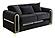Ruby Velvet Upholstery 3 piece Sofa Set- Black by Galaxy Furniture