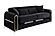 Ruby Velvet Upholstery 3 piece Sofa Set- Black by Galaxy Furniture