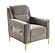 Ruby Velvet Upholstery Chair - Taupe by Galaxy Furniture