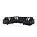 Snuggle L-Shaped Sectional Sofa - Black by Galaxy Furniture