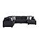 Snuggle L-Shaped Sectional Sofa - Black by Galaxy Furniture
