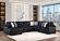 Snuggle L-Shaped Sectional Sofa - Black by Galaxy Furniture