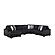 Snuggle L-Shaped Sectional Sofa - Black by Galaxy Furniture