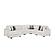 Snuggle L-Shaped Sectional Sofa - Cream by Galaxy Furniture
