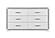 Soleil White Dresser by Global Furniture