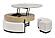 T42 Natural Coffee Table w/3 Stools by Global Furniture