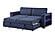 U0211 Navy Pull Out Sofa Bed w/LED Acrylic Shelves & Speakers by Global Furniture
