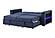 U0211 Navy Pull Out Sofa Bed w/LED Acrylic Shelves & Speakers by Global Furniture