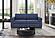 U0211 Navy Pull Out Sofa Bed w/LED Acrylic Shelves & Speakers by Global Furniture