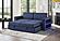 U0211 Navy Pull Out Sofa Bed w/LED Acrylic Shelves & Speakers by Global Furniture