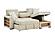 U0222 Ivory Pull Out Sofa Bed w/Speaker & 2 Pillows by Global Furniture