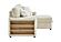U0222 Ivory Pull Out Sofa Bed w/Speaker & 2 Pillows by Global Furniture